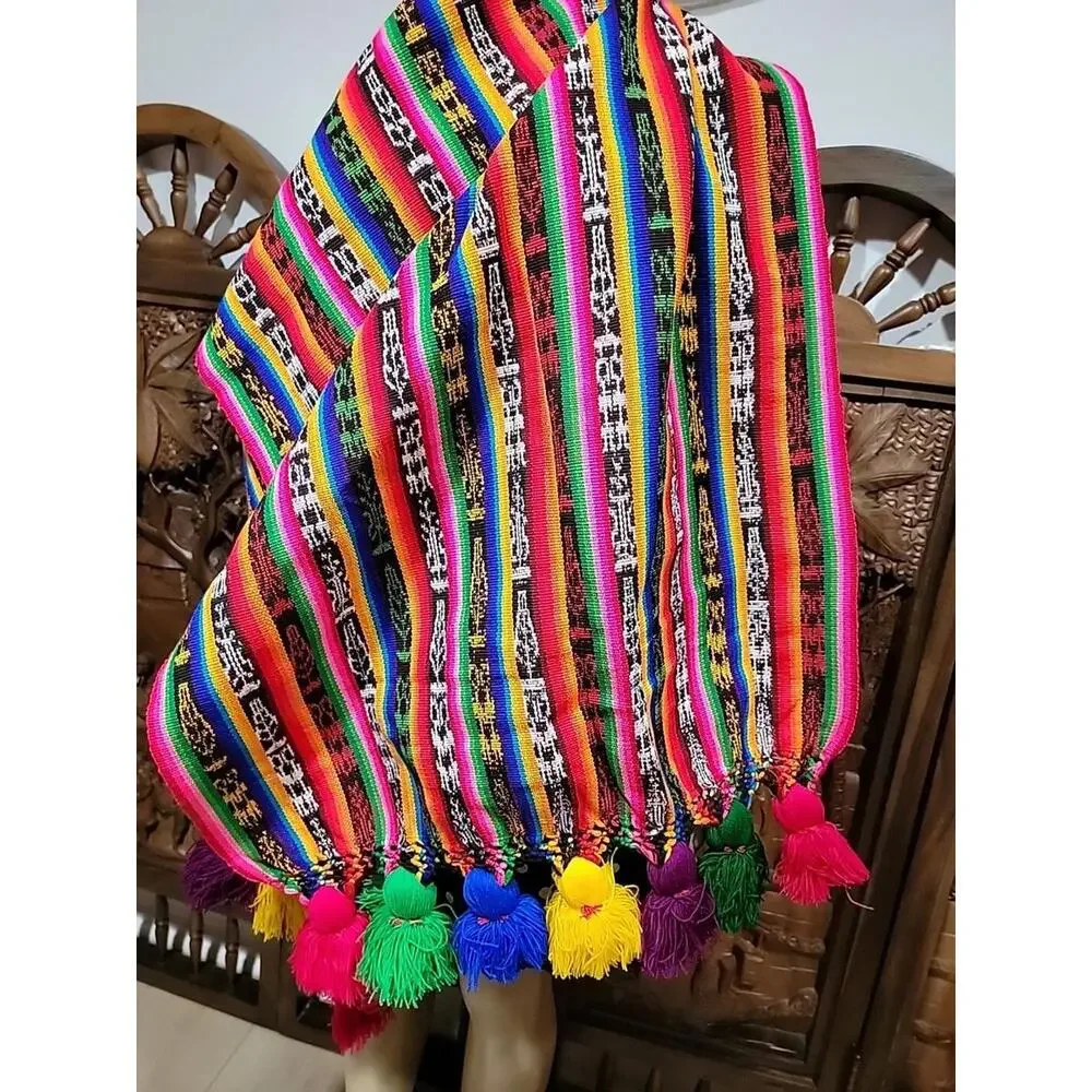 Woven loomed blanket from Guatemala Handwoven 27